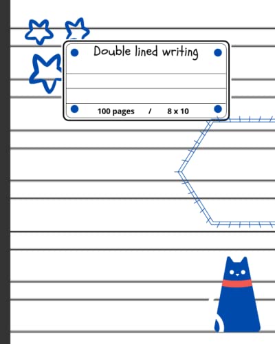 notebook: DOUBLE LINED WRITING PAD HANDWRITING PRACTICE / Double Line Notebook For Kids /ACTIVITY BOOK GIFT IDEAS/ Double Line Notebook Paper for ... / Kindergarten / Pre K / K-3 Students
