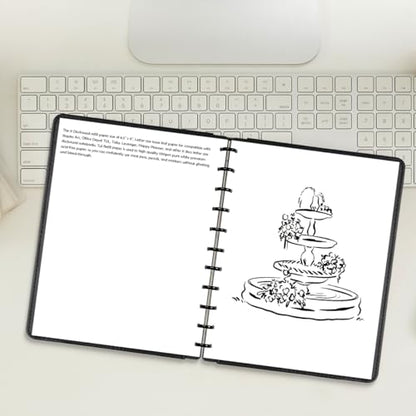 (3-Pack) Letter Size Blank Refill Paper, 11-Disc Discbound Blank Paper, 300Sheets / 600Pages TUL Blank Filler, 100gsm, White, 8.5'' x 11'' - style: 11-Disc/Letter Size