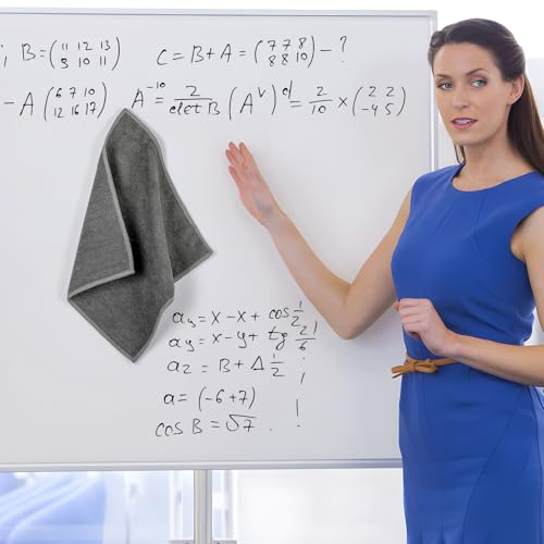 MaxGear (Bundle of 2 Sets Magnetic Cleaning Cloth, Microfiber Cleaning Cloth for Whiteboards, Magnetic Dry Erase Erasers, Dry Erase Board Cleaner for Blackboard Office, Home (10" x 10", 4 Pack)
