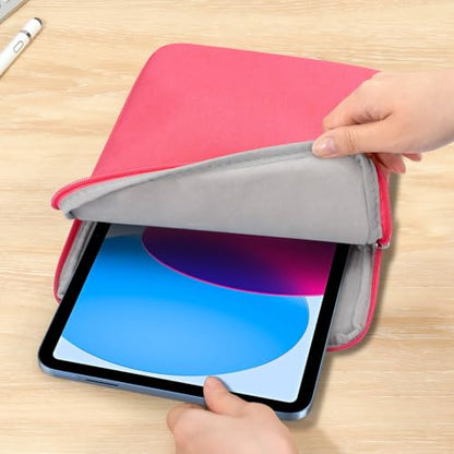 Dadanism 9-11 Inch Tablet Sleeve Bag Carrying Case for iPad (A16) 11th Gen 11", iPad 10th Gen 10.9" Air 5/4, iPad Air M4/Pro M5 11", iPad 9/8/7th Gen 10.2", Galaxy Tab A11+ Plus 11", Watermelon Pink - color: Watermelon Pink, size: 9-11 inch