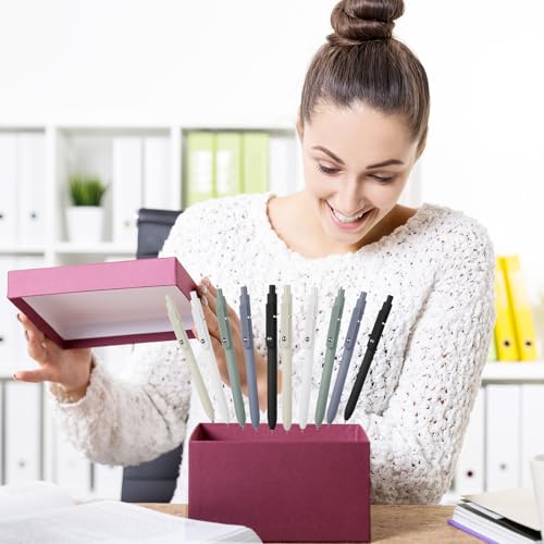 Epakh Gel Pens, 10 Pcs 0.5mm Quick Dry Black Ink Fine Point Smooth Writing Pens High End Series Retractable Aesthetic Ballpoint for Office School Supplies Women Men Gifts(Classic Color,Classic) - color: Classic Color, style: Classic