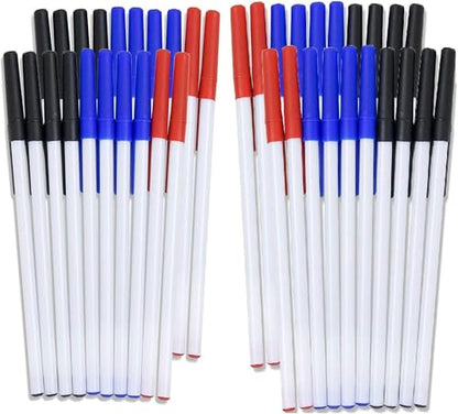Trail maker Ballpoint Pens - 1000 Pens Bulk, Red Black Blue Ink, 0.3 mm, Wholesale School & Office Supplies 100 Packs of 10 Pens)