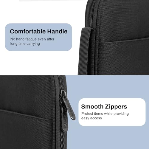 Dadanism 9-11 Inch Tablet Sleeve Padded Carrying Case with Handle, Protective Travel Bag for iPad A16 11" 2025, iPad Air M4/Pro M5 11", iPad 10th Gen 10.9", iPad 10.2", Galaxy Tab A11+ 11", Black - color: Black