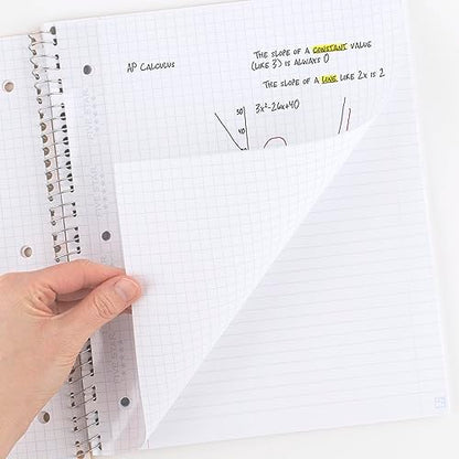 Five Star Insertable Loose Leaf Paper, Notebook Paper, Graph Paper to Add Pages, Reinforced Filler Paper, 8.5 x 11, 75 Sheets (17018) (Pack of 2) - size: 2 Pack