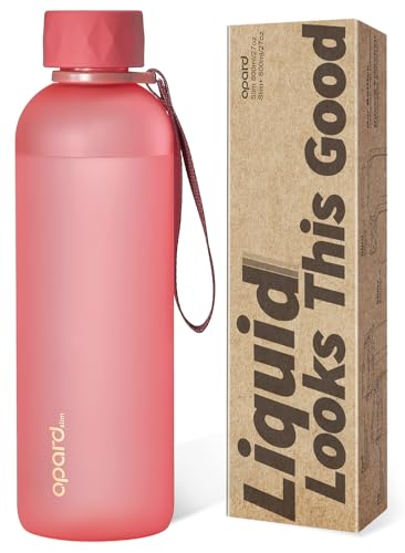 Opard Slim Pro Water Bottle 27oz, Plastic Water Bottle BPA-Free, Facetted Rubberized Monocap, Leakproof Screw Top, Flamingo Pink Bottle Reusable for Travel School Sport Gym Hiking - color: Flamingo Pink, size: 27 oz
