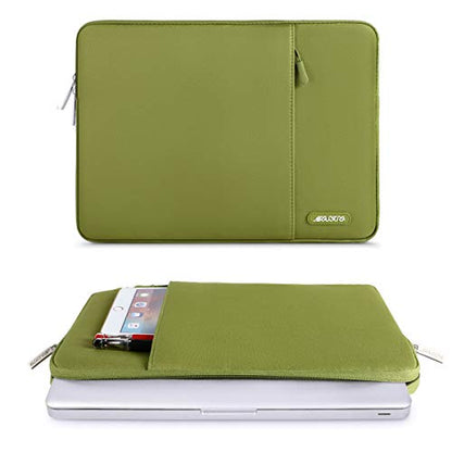 MOSISO Laptop Case 13.3 inch, 13-13.3 inch Laptop Sleeve Compatible with MacBook Air/Pro 13/Pro 14 M5 M4 M3 M2 M1, HP Dell ASUS Lenovo,Polyester Vertical Computer Sleeve Bag with Pocket, Chartreuse - color: Chartreuse, size: 13.3 inch