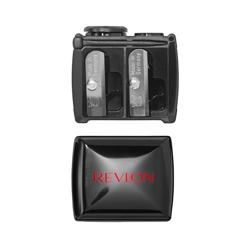 Revlon Universal Points Sharpener for Wooden & Plastic Makeup Pencils, Fits Small to Large Sizes, Easy to Clean, 1 Count (Pack of 2) - size: Pack of 2