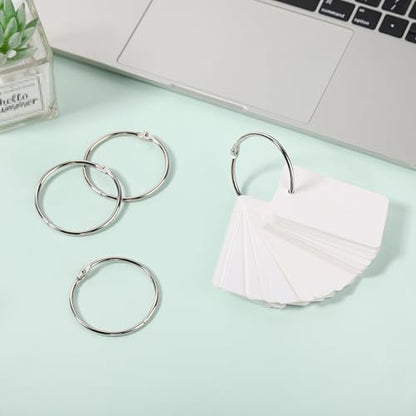 Mr. Pen- Loose Leaf Binder Ring, 2 Inch, 30 Pack | Metal Loose Leaf Binder Book Rings for Books and Index Cards, Scrapbook, Keychains, School, Home, Office, Silver - color: Silver, size: 2", 30 Pack