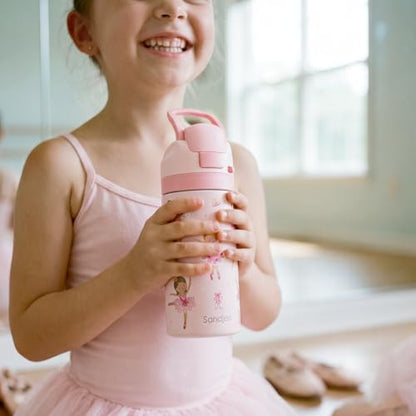 Ballet Kids Insulated Stainless Steel Water Bottle 16 Oz, Travel Tumbler for School, Sports for Girls, Birthday, Back To School - color: Ballet