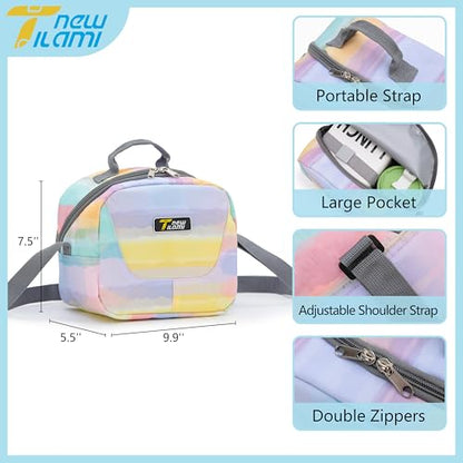 NEW TILAMI Kids Lunch Bag Double Insulated for tilami Rolling Backpack Girls Boys forTravel School Picnic, Whispering Lavender Dream - color: Whispering Lavender Dream