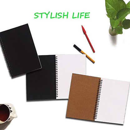 Twinkle Spiral Notebook, College Ruled Notebooks, Thick Paper, 1 Subject, 3 Pack, 60 Sheets, 6''*8'' (Line Khaki) - color: Line Khaki
