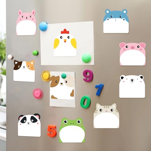 Yinder 24 Pads Cute Sticky Notes Fun Kawaii Animal Sticky Notes Pads Bulk Cartoon Memo Self Adhesive Gift for Valentines Veterinary Office School Tab Party Supplies(Classic Animals) - style: Classic Animals