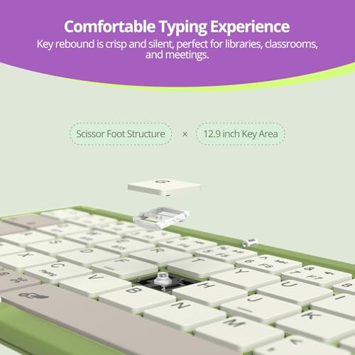Nillkin Pocket Foldable Keyboard with Touchpad & Wireless Bluetooth, Portable Travel Keyboard for Home or Mobile Office Replaces Keypads and Mouse Combo, Compatible with iPad, Laptop, Tablet - Green - color: Green
