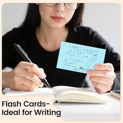 Index Cards 3x5 Inch, 300sheets, Flash Cards, Blank Blue Note Cards Paper For Studying, Schools Supplies, College, Office And Home Organization, Note Taking Supplies - color: Blue