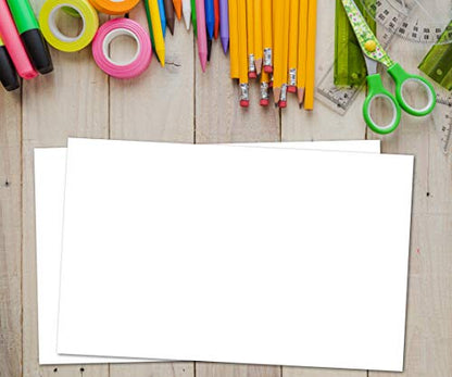 Home Advantage 5x8 Blank Index Cards - Our 50 Pack of Plain Index Cards Use Heavy Duty Cardstock to Make Them Bleed Proof - These Big Flash Cards Make Perfect Blank Note Cards & Blank Flashcards - size: 5x8
