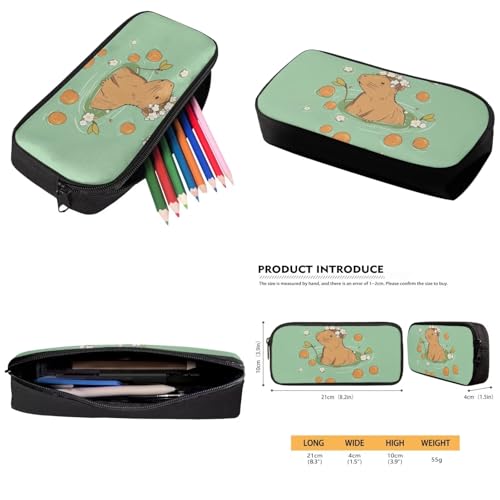 Kawaii Capybara Backpack School Set 3Pcs with Lunch Box Pencil Case Sports Bookbag Back Pack with Compartments Portable Lunch Bag for Elementary School Students - color: Capybara Kawaii