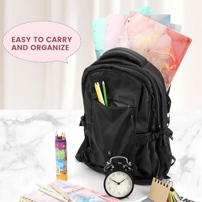 Ddaowanx 12 pcs Folders with Pockets, 3 Hole Punched Heavy Duty Binders Folders for 3 Ring Binder,Cute Marble Colors Pocket Folders for School Office (12)