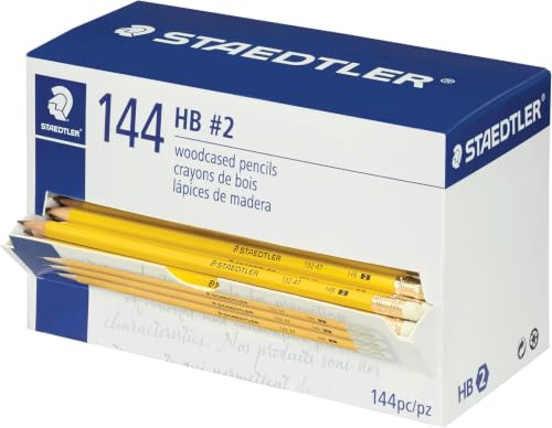 STAEDTLER Yellow School Pencils (1152-Pack), Pre-Sharpened #2 HB with Erasers, Ready-to-Use School Supplies for Students and Teachers - size: 1 Count (Pack of 1152)