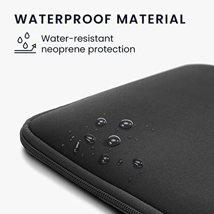 kwmobile Neoprene Pouch Compatible with 8"-8,4" Tablet - Universal Sleeve Case Cover with Zipper for Tablet - Black - color: black, size: 8"-8,4" Tablet