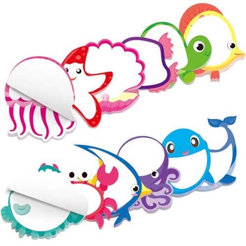 Fancy Land 24 Pads Cute Sticky Notes Cartoon Animal Pattern Sticky Notes for Teachers Classrooms 720 Sheets Memo Pads Teacher Appreciation Gift Home Office Supplies Ocean - style: Ocean