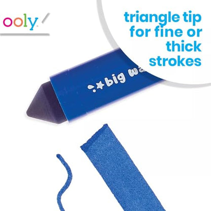 Ooly Thick Toddler Markers with Jumbo Grip, Mighty Mega Triangle Tip Markers for Toddlers with Jumbo Barrel, Perfect for Little Hands - TRIANGLE TIP - style: Triangle Tip
