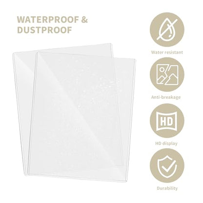 souG 25 Pack 8.5" x 11" Rigid Print Protectors, Clear Waterproof Hard Plastics Page Sheet Protectors, Paper Sleeves Photo Plastic Sleeves Hard Plastic Document Holder Birth Certificate Protector - size: 8.5" x 11"(25Pc)