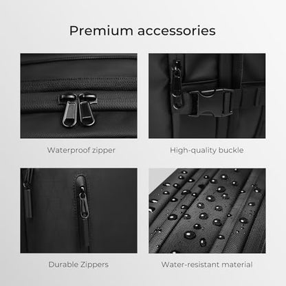 Rolling Backpack Travel, Expandable Suitcase with Lock,USB C Ports | with Vacuum pump,Anti-Theft,Waterproof,58-92L Compression Carry On Luggage,Roller Backpack with Hinomoto Wheels,YKK zippers - size: X Large