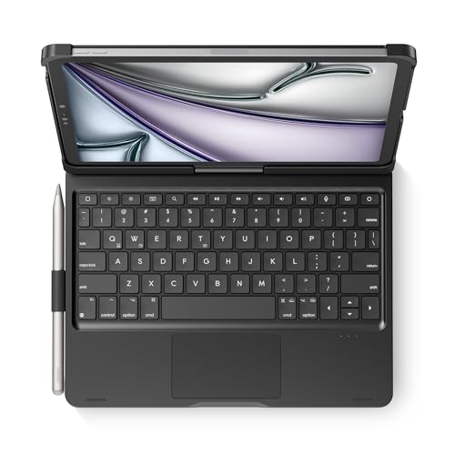 edaiser Swivel Keyboard Case for iPad Air 11" & 4th 5th Gen, Pro 11" Black | 360° Rotatable Cover with Pencil Holder | Trackpad | RGB Backlit | for iPad Air 11" M4 M3 M2, Pro 11" (4th-1st, 2018-2022) - color: Black, size: iPad Air(11"/4th/5th)&Pro 11"(202