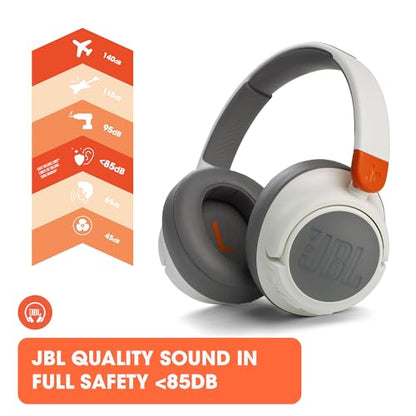 JBL JR 460NC - Wireless Over-Ear Noise Cancelling Kids Headphones - White
