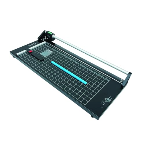INTBUYING 24 Inch Commercial Manual Precision Rotary Paper Trimmer Smart Rotary Paper Cutter for Cutting Various Types of Photo Paper, Film, hot and Cold Laminating Paper, Office Paper, etc