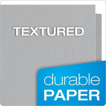 Oxford Twin-Pocket Folders,Textured Paper,Letter Size,Gray,Holds 100 Sheets,Box of 25 (57505EE),(Pack of 5) - color: Gray, size: 25 Count (Pack of 5)