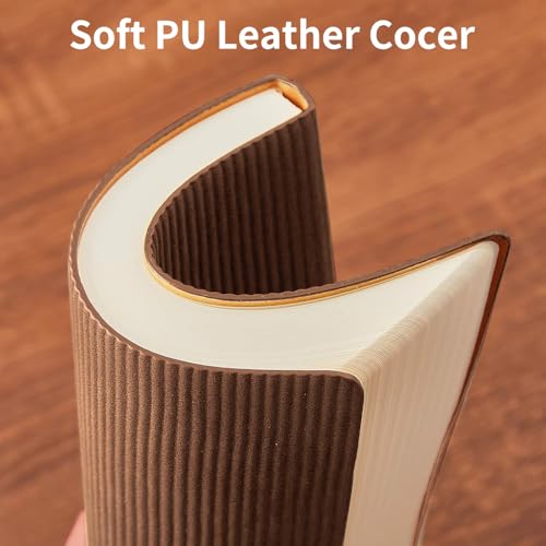 Lined Journal Notebook for Work College Ruled Note Book 7.2"x9.6" B5 PU Leather Daily Journaling 160 Pages for Women Men Writing Home School Supplies Business (Coffee) - color: 11-Coffee-1pack, style: B5 Lined 160pages