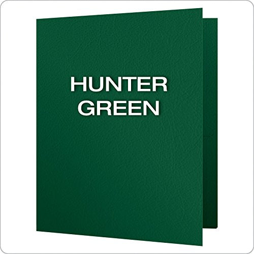 Oxford Twin-Pocket Folders, Textured Paper, Letter Size, Hunter Green, Holds 100 Sheets, Box of 25 (57556EE) (Pack of 5) - color: Hunter Green, size: 25-Count (Pack of 5)