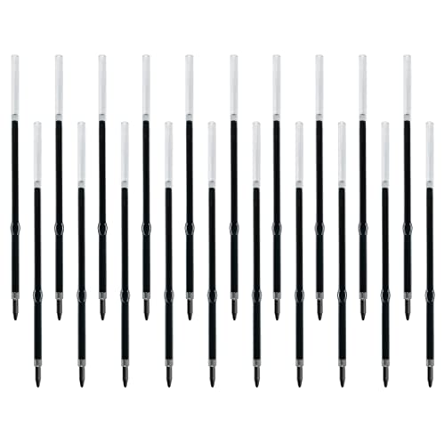 Oddmoal Ballpoint Pen with Stylus Tip, Soft Touch Click Pen, 2 in 1 Metal Pens, Medium Point(Black refills - 20 pcs)… - color: Black refills - 20 pcs