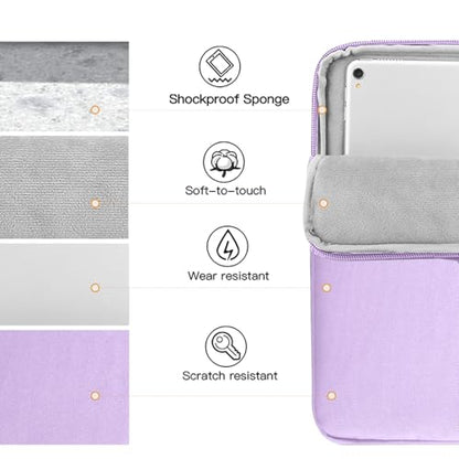 TiMOVO 9-11" Tablet Sleeve Bag, Taro Purple | Fit iPad 11" A16 2025 / 10.9"/10.2" / Air 11" 5/4 Gen / Galaxy Tab A9+/A11Plus 11", Fit Smart Keyboard - color: Taro Purple, size: 9-11 Inch