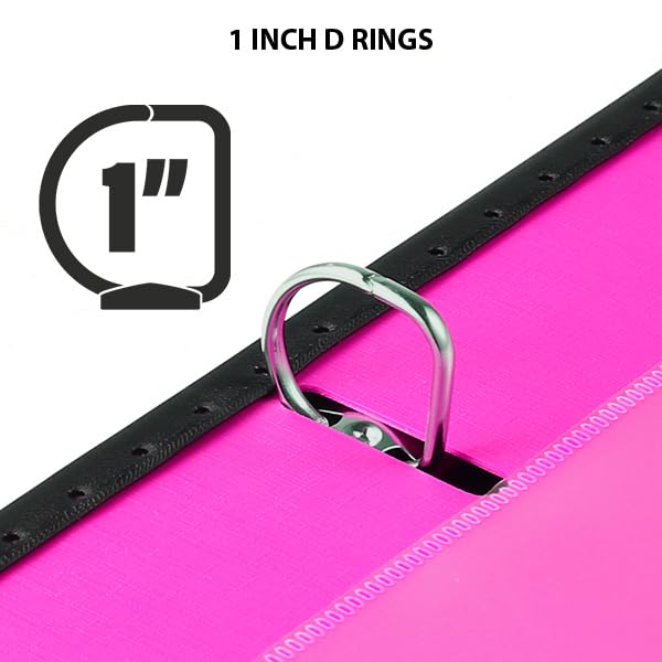 1 Inch Telescoping 3 Ring Binder-4PCS, Flexible Binder with Customized Front Cover, Holds 8.5x11 Paper, School Office Supplies, 4 Colors - color: Blue,green,pink,red, size: 1 Inch, style: with Customized Cover - 4PCS