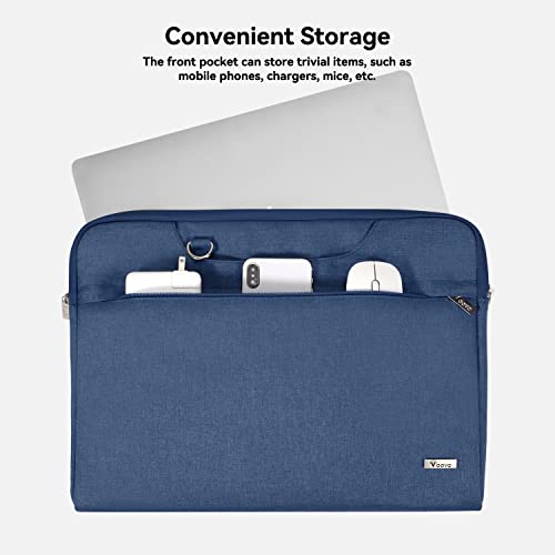 Voova Laptop Bag 17 17.3 Inch Waterproof Laptop Sleeve Case with Shoulder Straps & Handle, Computer Case Cover Slim Briefcase Compatible with 17-18” Hp Dell Asus Acer, Blue - color: Blue, size: 17-17.3 In