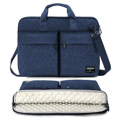 KINGSLONG 15.6 inch Laptop Shoulder Bag, Slim Laptop Sleeve Case, Shockproof Computer Notebook Ultrabooks Carrying Case Handbag Cover Fit for Acer Asus Dell Lenovo HP, Blue - color: Blue, size: 15 - 15.6 Inch