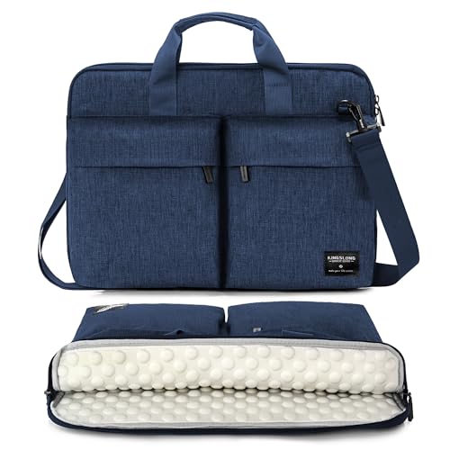 KINGSLONG Slim 17.3 inch Laptop Bag Sleeve Carrying Case with Shoulder Strap, Notebook Ultrabooks Computer Handbag Cover for Men Women Fit for Acer Asus Lenovo HP Toshiba Blue - color: Blue, size: 17 - 17.3 Inch