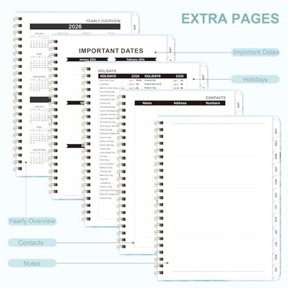 2026 Planner, Weekly and Monthly Calendar Planner Agenda, Jan 2026 - Dec 2026, Planning Academic Book, Office Desk Accessories and School Supplies - A5 (6.3'' x 8.5'') - color: G-Whale