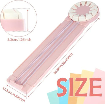 Paper Craft Edge Cutter,Wavy Paper Cutter,Multifunctional Paper Edge Cutter,12 in 1 Paper Cutter with Rotating Discwith 360°Rotating Blade Head. (Pink) | 12 in 1 Paper Cutter with Rotating Discwith 360°Rotating Blade Head. - color: Pink