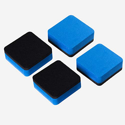 Favourde 48 Pack Magnetic Whiteboard Dry Erase Erasers Chalkboard Cleansers for Classroom, Home and Office (Blue) | Whiteboard Dry Erase Erasers Chalkboard Cleansers for School Supplies and Office Classroom and Teacher Must Haves ,(Blue) - color: Blue