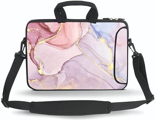 14 15 15.4 15.6 inch Laptop Messenger Bag Carrying Case Sleeve with Handle Accessory Pocket Fits 14 to 15-Inch Laptops/Notebook/Ebooks/Tablet/Pad(Abstract Watercolor) - color: Abstract Watercolor, size: 14-15.6 inch