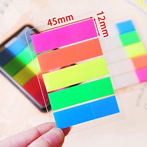 Flags Index Tabs - 5 Colors Sticky Notes Writable Labels Page, Creative Marker Bookmarks Text Highlighter Strips, Stationery Supplies for Home, School and Office 100Pcs