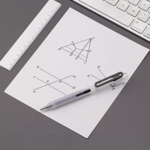 Ultra Fine Point Pens 0.38mm Retractable Gel Pens for Journaling, Planner, Note Taking, Quick Dry Black Ink, Refillable, 6 Count - style: 6 Counts