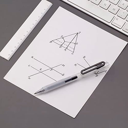 Ultra Fine Point Pens 0.38mm Retractable Gel Pens for Journaling, Planner, Note Taking, Quick Dry Black Ink, Refillable, 6 Count - style: 6 Counts
