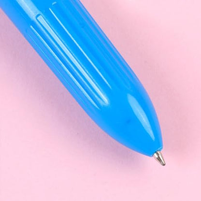 HeTaoCat 3-Pack 10-in-1 Retractable Ballpoint Pen, 0.5mm (Blue) - color: Blue