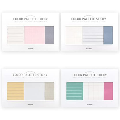 Monolike Color Palette Sticky Plan 30p A Set 4P - Self-Adhesive Memo Pad 30 Sheets - color: Plan 30p a