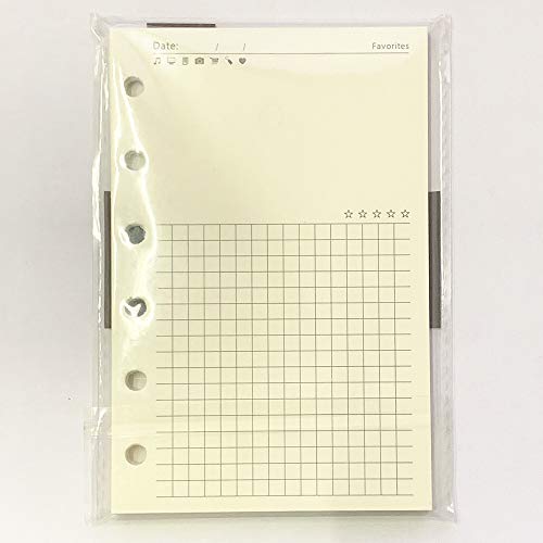 A7 Planner Refill, A7 Agenda Refill Diary Note Daily Plan Paper for Filofax,6 Hole/100gsm Paper Removable Planner Inserts 6 Rings, 4.84 x 3.23'', Harphia - color: Diary Note, size: A7