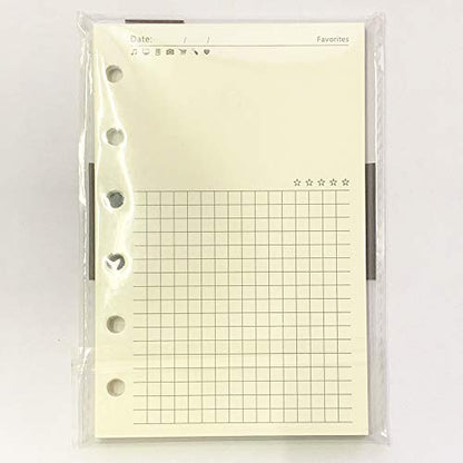 A7 Planner Refill, A7 Agenda Refill Diary Note Daily Plan Paper for Filofax,6 Hole/100gsm Paper Removable Planner Inserts 6 Rings, 4.84 x 3.23'', Harphia - color: Diary Note, size: A7